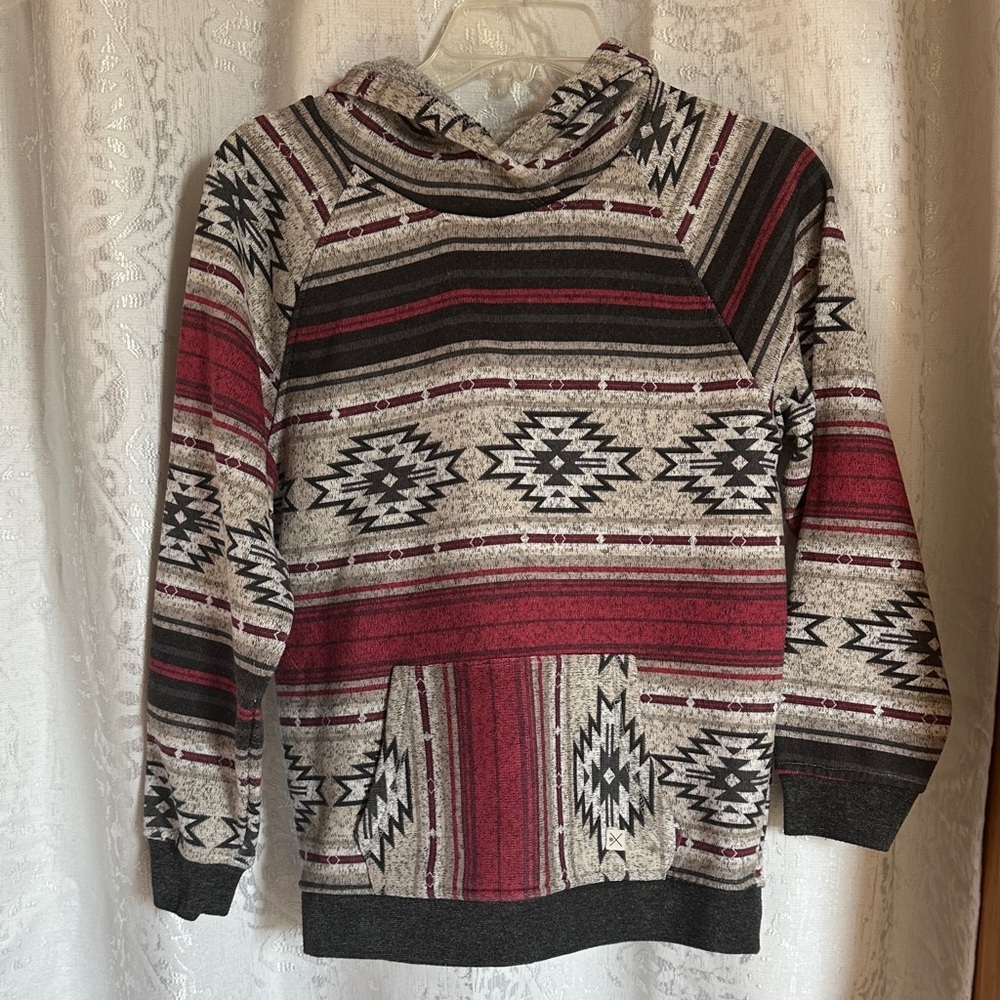 DepartWest Boy’s Aztec Patterned Hoodie, L (14/16)